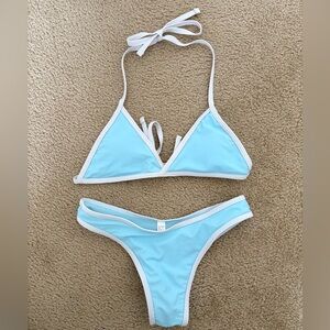 Light Blue Triangle Bikini Set